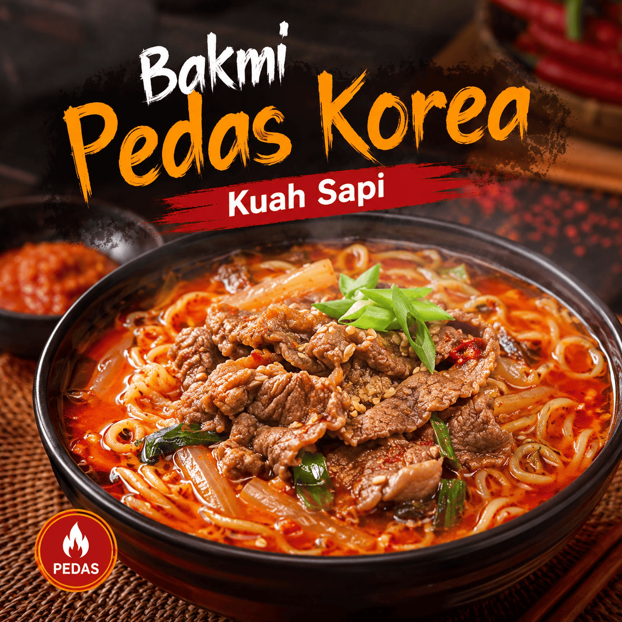 Bakmi Pedas Korea Kuah Sapi